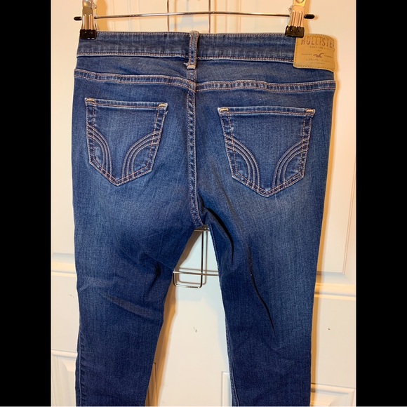 Hollister Dark Blue Distressed Skinny Jeans - Picture 6 of 7